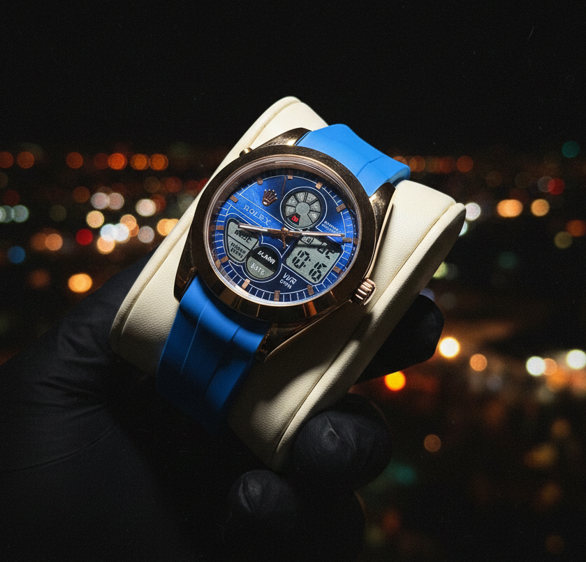 Rolex Dual Time Silicon Watch