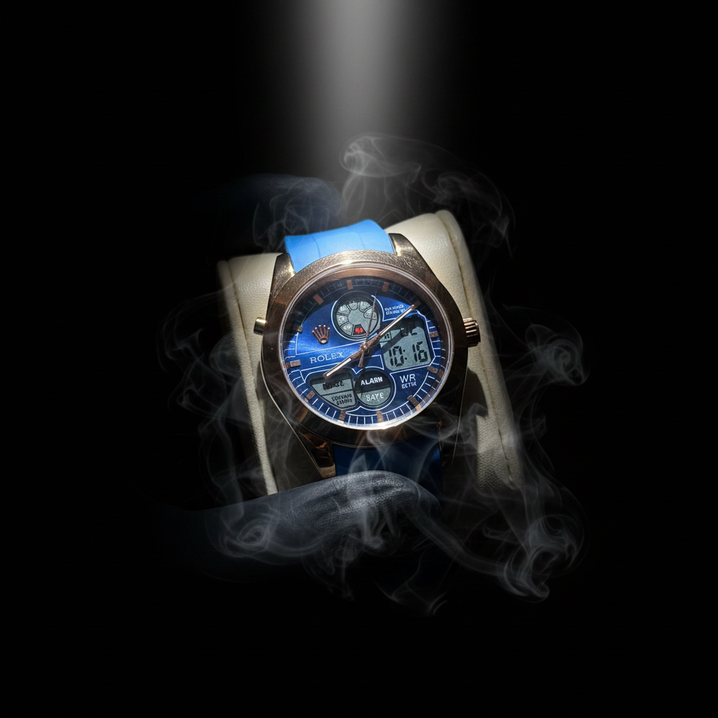 Rolex Dual Time Silicon Watch
