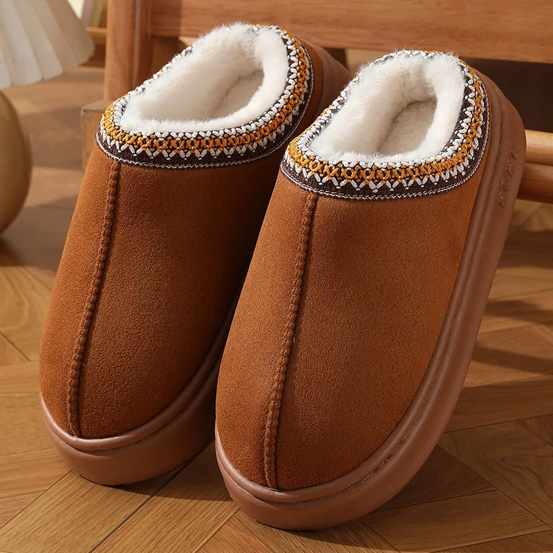 Mjlovers women's non-slip slippers with soft fabric upper and cushioned sole, ideal for indoor comfort and safety.