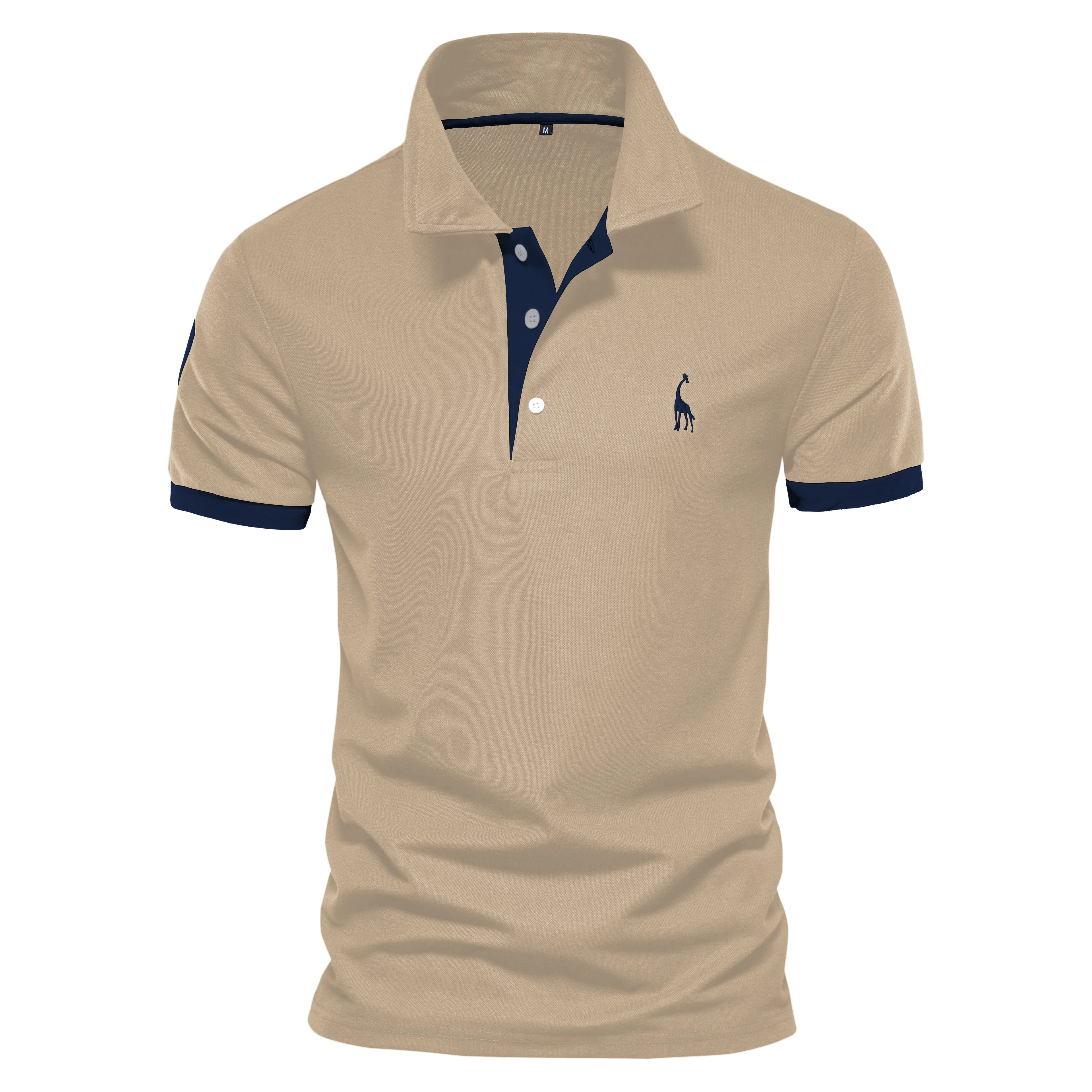 Men's polo shirt by mjlovers, featuring a classic fit and collar, displayed on a neutral background.