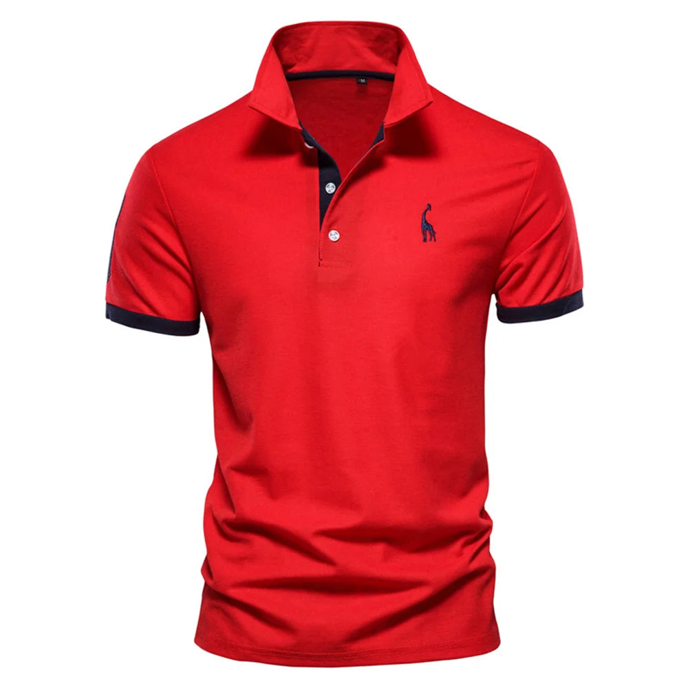 Men's polo shirt by mjlovers in classic design, featuring a comfortable fit and stylish collar, shown on a plain background.