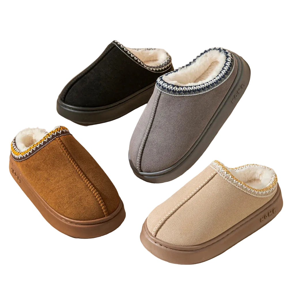 Mjlovers women's non-slip slippers with soft fabric upper and rubber sole for comfortable indoor wear