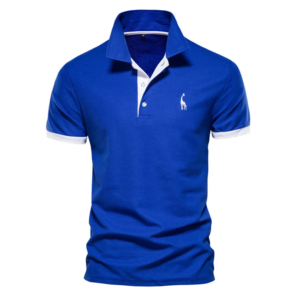 Men's polo shirt by mjlovers featuring a classic collar, short sleeves, and a comfortable fit in a versatile design.