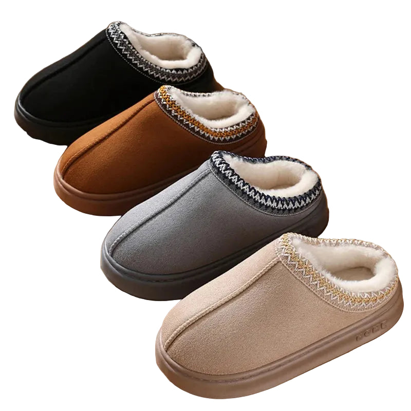 Mjlovers women's non-slip slippers with soft fabric and rubber sole, comfortable indoor footwear for home use