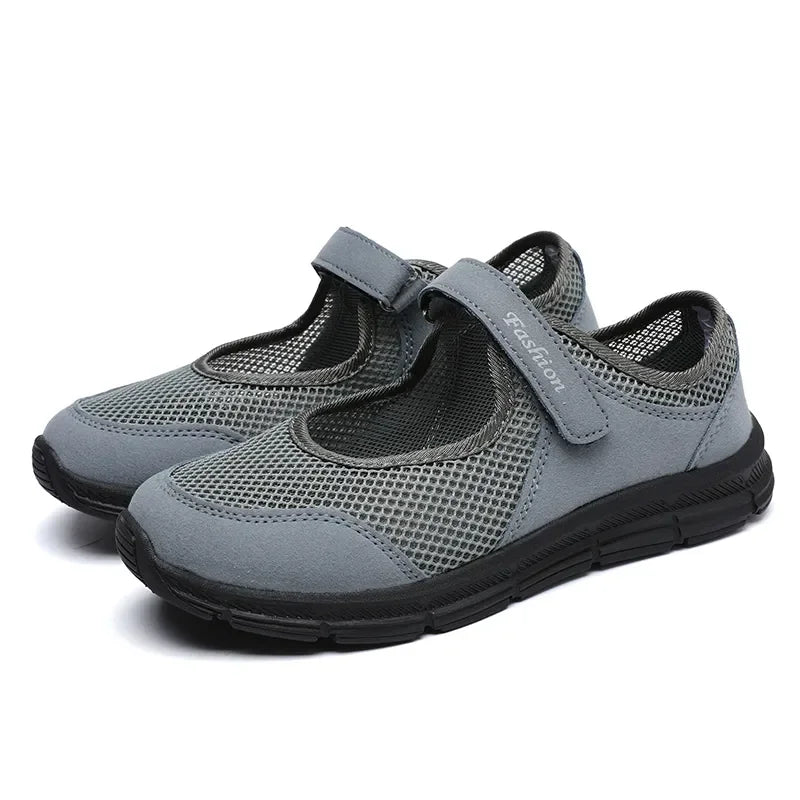 Mjlovers breathable walking shoes in black with cushioned soles and supportive design for comfortable everyday wear