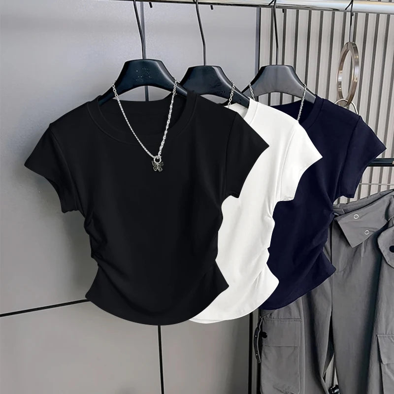 Mjlovers short sleeve round neck T-shirt in soft fabric, displayed flat with a classic fit and smooth texture.