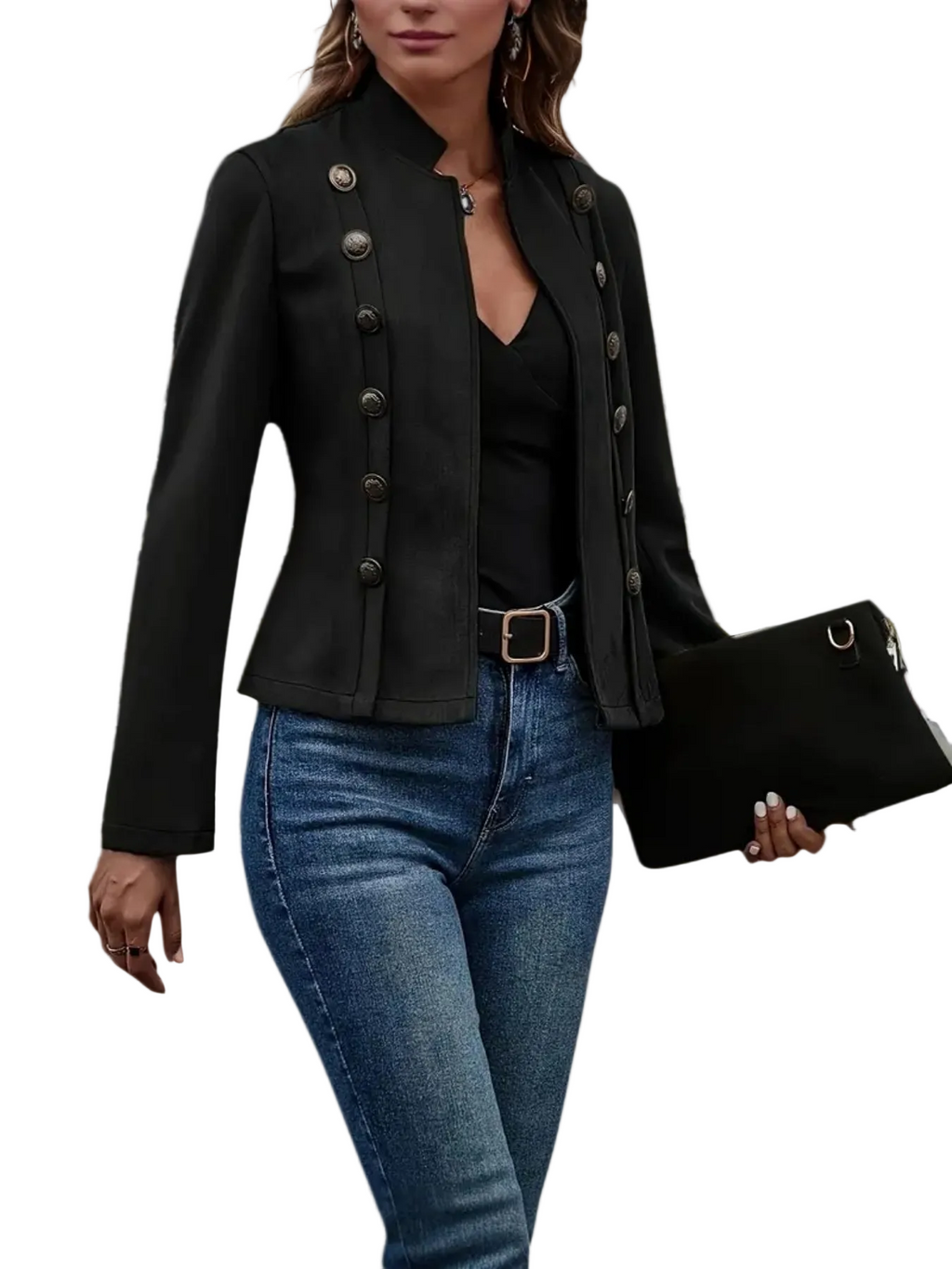 Mjlovers women's fashion vest jacket, stylish sleeveless outerwear with a sleek design, perfect for casual and layered outfits.