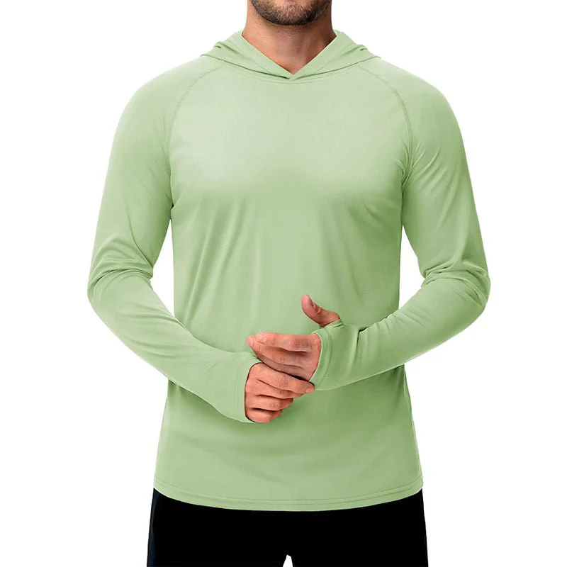Mjlovers sun protection sport shirt in light fabric, featuring a high collar and long sleeves for UV sun protection during outdoor activities.