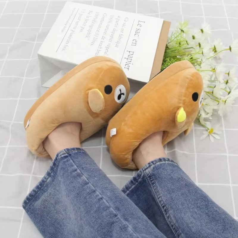 Soft bear slippers for ladies by mjlovers, featuring cozy plush fabric and adorable bear design for comfortable indoor wear.