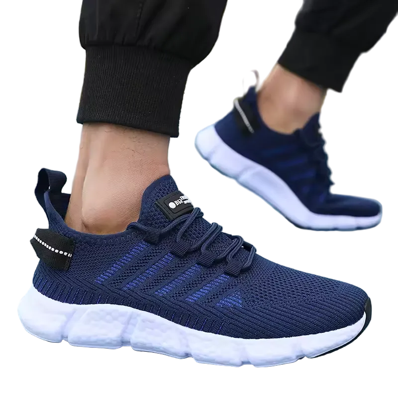 Men's casual sport shoes by mjlovers featuring a sleek design, breathable fabric, and comfortable rubber sole.