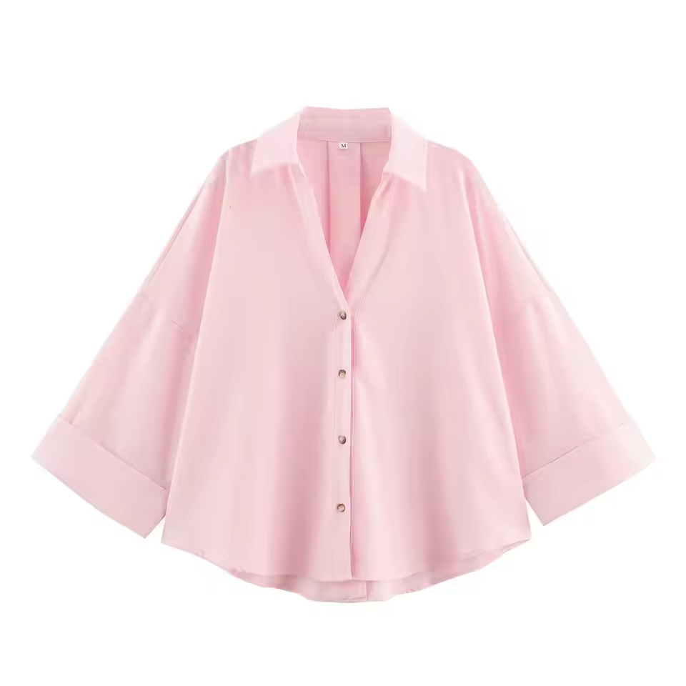 Women's Trendy Commute Wide Sleeve Shirt by mjlovers, showcasing a stylish top with wide sleeves and a casual, modern fit.