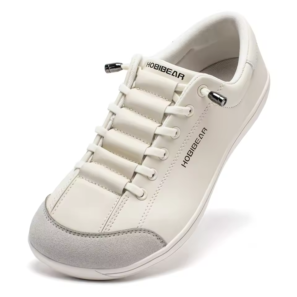 Mjlovers men's comfortable leather shoes in classic brown with sleek design and rounded toe, suitable for casual or formal wear.