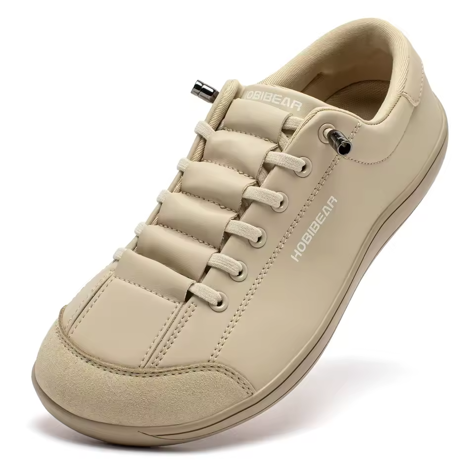 Mjlovers men's comfortable leather shoes featuring sleek design and smooth brown leather for casual or formal wear.