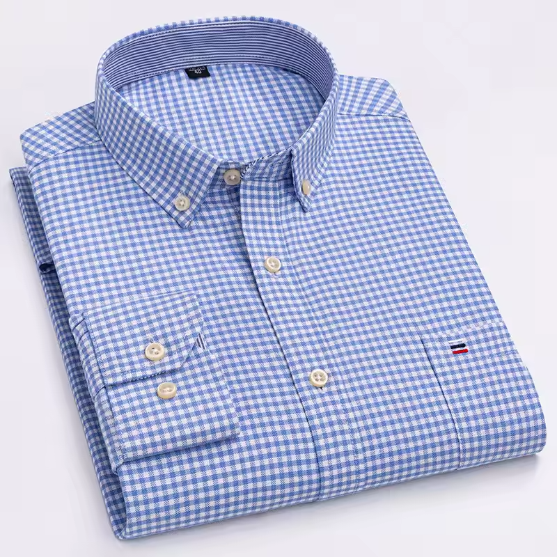 Mjlovers cotton button-down dress shirt displayed flat, showcasing the classic collar, white fabric, and button details.