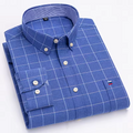 Mjlovers cotton button-down dress shirt with classic collar and long sleeves, white fabric, front button closure, and tailored fit.