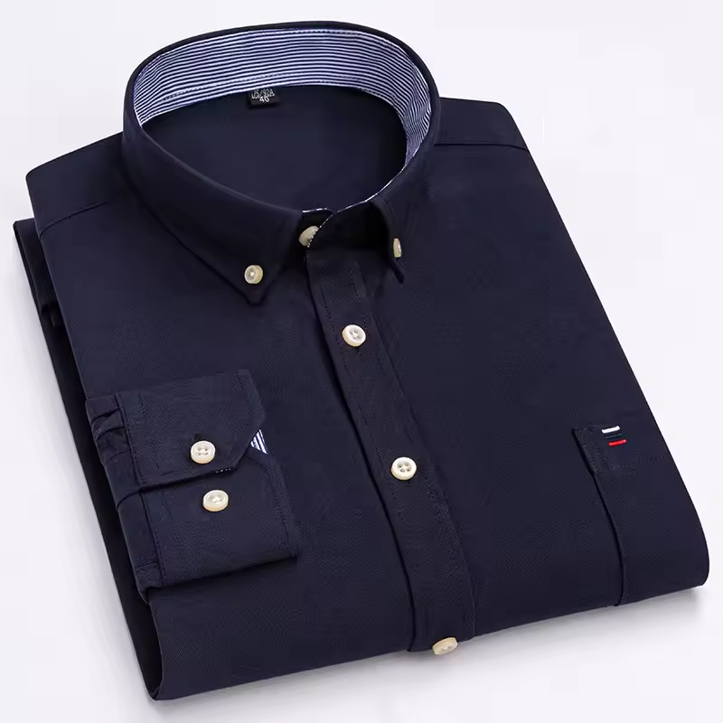 Mjlovers cotton button-down dress shirt in classic white, displayed on a mannequin with collar and button details visible.