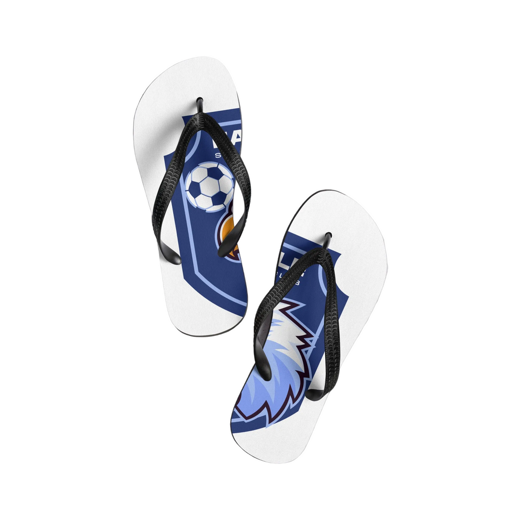 Men’s premium eagle printed flip-flops by mjlovers with white sublimation design, featuring a comfortable casual footwear style.